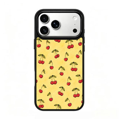 For iPhone 17 Pro Max Earth Series PC Silicone Magnetic Phone Case - Earth Cherry Blossom - EDA009929901E