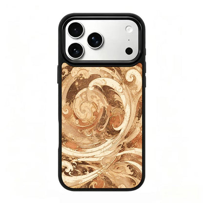 For iPhone 17 Pro Earth Series PC Silicone Magnetic Phone Case - Earth Wave Pattern - EDA009929902A