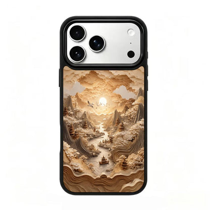For iPhone 17 Pro Earth Series PC Silicone Magnetic Phone Case - Earthy Fairy River - EDA009929902C