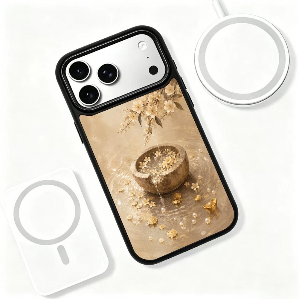For iPhone 17 Pro Earth Series PC Silicone Magnetic Phone Case - Earthy Treasure Hoard - EDA009929902D