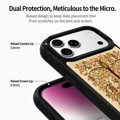 For iPhone 17 Pro Earth Series PC Silicone Magnetic Phone Case - Earthy Money Tree - EDA009929902H