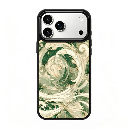 For iPhone 17 Pro Max Wood Series PC Silicone Magnetic Phone Case - Wood Wave Pattern - EDA009930701A