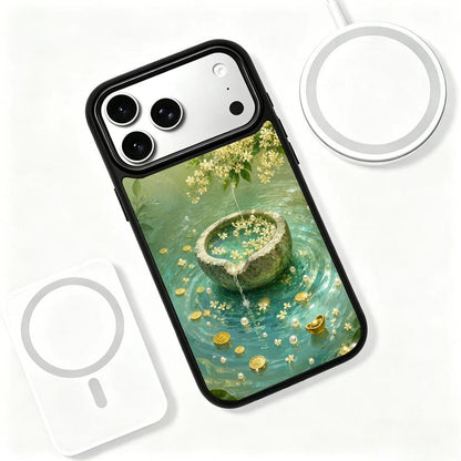 For iPhone 17 Pro Max Wood Series PC Silicone Magnetic Phone Case - Timber Treasure Hoard - EDA009930701D