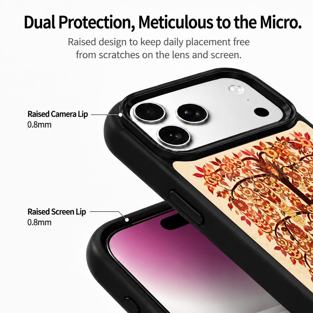 For iPhone 17 Pro Max Fire Series PC Silicone Magnetic Phone Case - Fiery Money Tree - EDA009931201H
