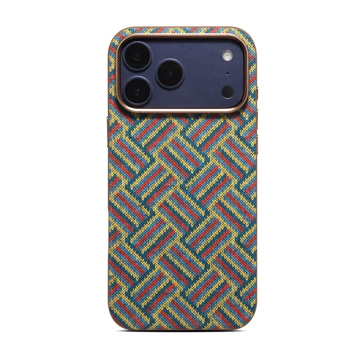 For iPhone 18 Pro Denior Vintage Boho Embroidery Style Magnetic Protective Phone Case - Green - EDA009933008D