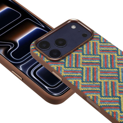 For iPhone 18 Pro Denior Vintage Boho Embroidery Style Magnetic Protective Phone Case - Green - EDA009933008D