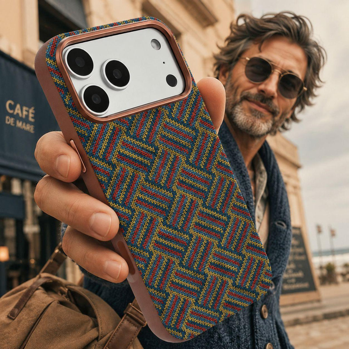 For iPhone 18 Pro Denior Vintage Boho Embroidery Style Magnetic Protective Phone Case - Green - EDA009933008D