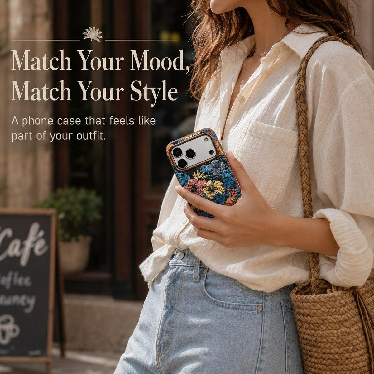 For iPhone 18 Pro Denior Vintage Boho Embroidery Style Magnetic Protective Phone Case - Blue - EDA009933008E