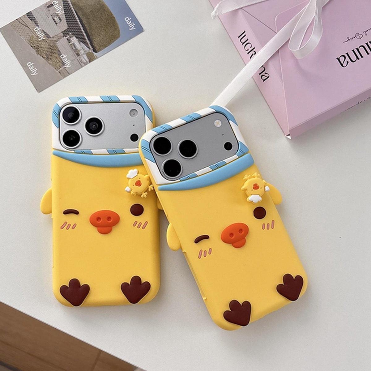 For iPhone 16 Rotated Chicks Silicone Phone Case - Default - EDA009934207