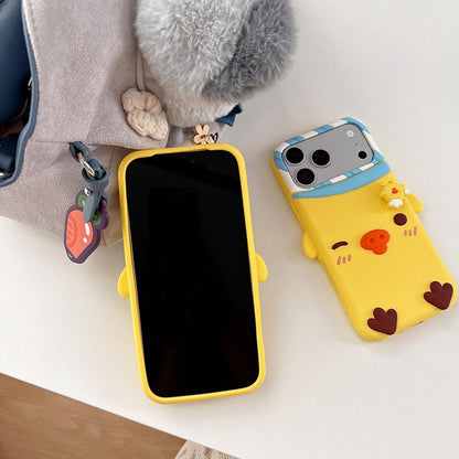 For iPhone 16 Rotated Chicks Silicone Phone Case - Default - EDA009934207