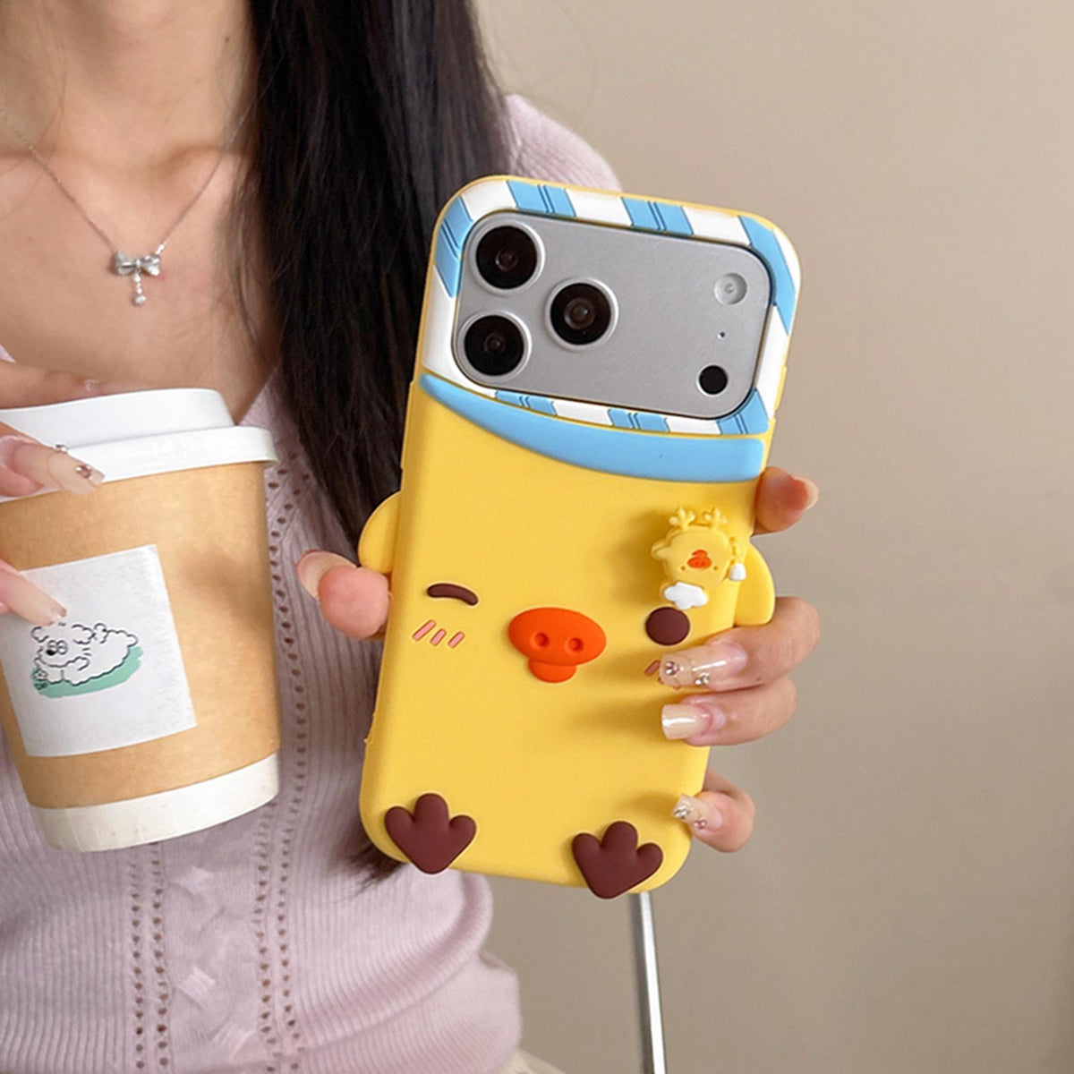 For iPhone 17 Rotated Chicks Silicone Phone Case - Default - EDA009934203