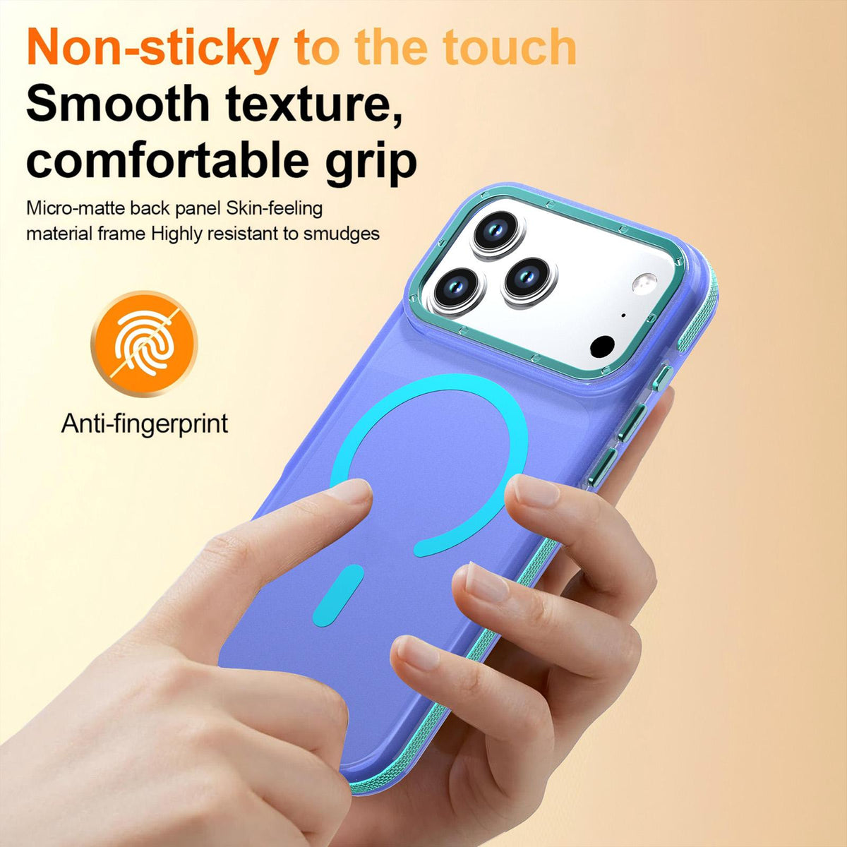 For iPhone 17 Pro Max Two-tone Contrast Magnetic Phone Case - Blue - EDA009934503C