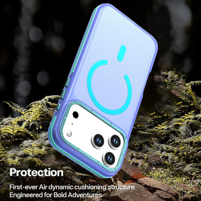 For iPhone 17 Pro Max Two-tone Contrast Magnetic Phone Case - Blue - EDA009934503C