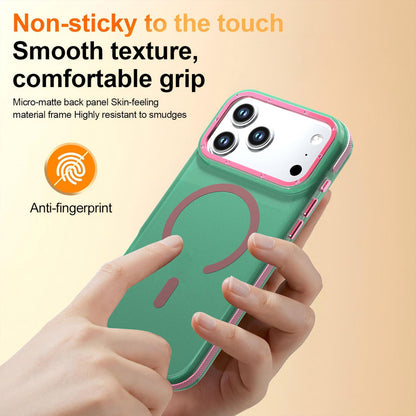 For iPhone 17 Pro Max Two-tone Contrast Magnetic Phone Case - Green - EDA009934503D