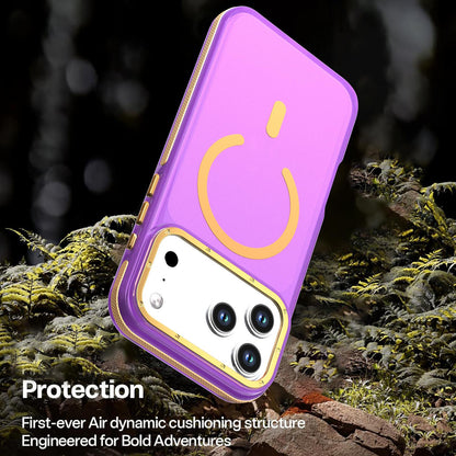 For iPhone 17 Pro Max Two-tone Contrast Magnetic Phone Case - Purple - EDA009934503E