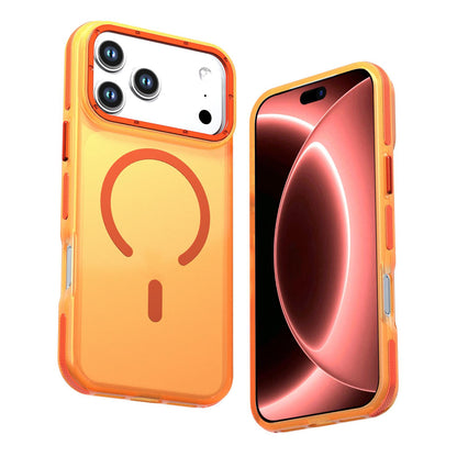 For iPhone 17 Pro Two-tone Contrast Magnetic Phone Case - Orange - EDA009934504A