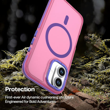 For iPhone 17 Two-tone Contrast Magnetic Phone Case - Pink - EDA009934505B