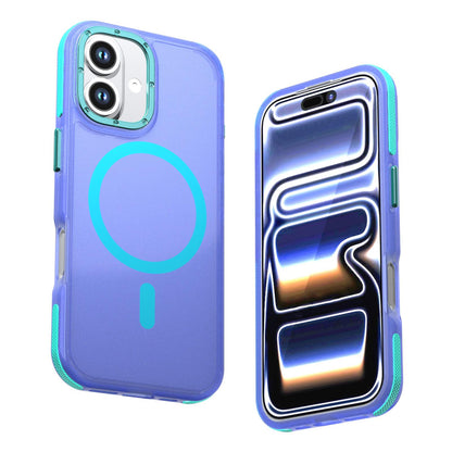 For iPhone 17 Two-tone Contrast Magnetic Phone Case - Blue - EDA009934505C