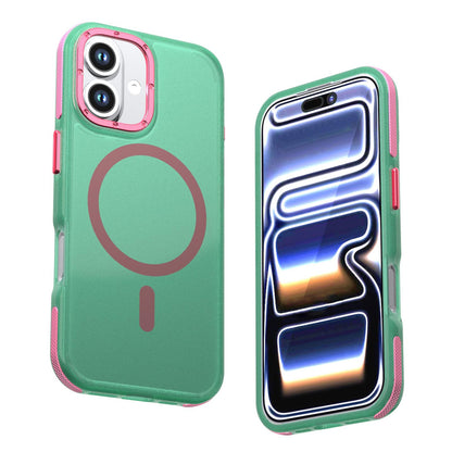 For iPhone 17 Two-tone Contrast Magnetic Phone Case - Green - EDA009934505D