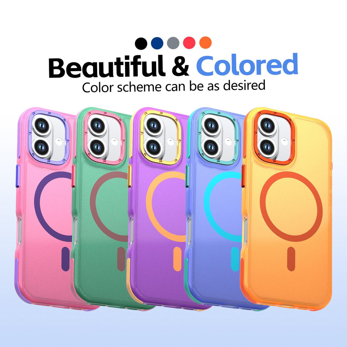 For iPhone 17 Two-tone Contrast Magnetic Phone Case - Green - EDA009934505D