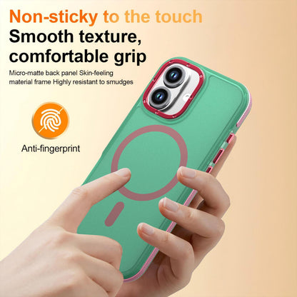 For iPhone 17 Two-tone Contrast Magnetic Phone Case - Green - EDA009934505D