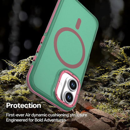 For iPhone 17 Two-tone Contrast Magnetic Phone Case - Green - EDA009934505D