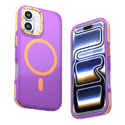 For iPhone 17 Two-tone Contrast Magnetic Phone Case - Purple - EDA009934505E
