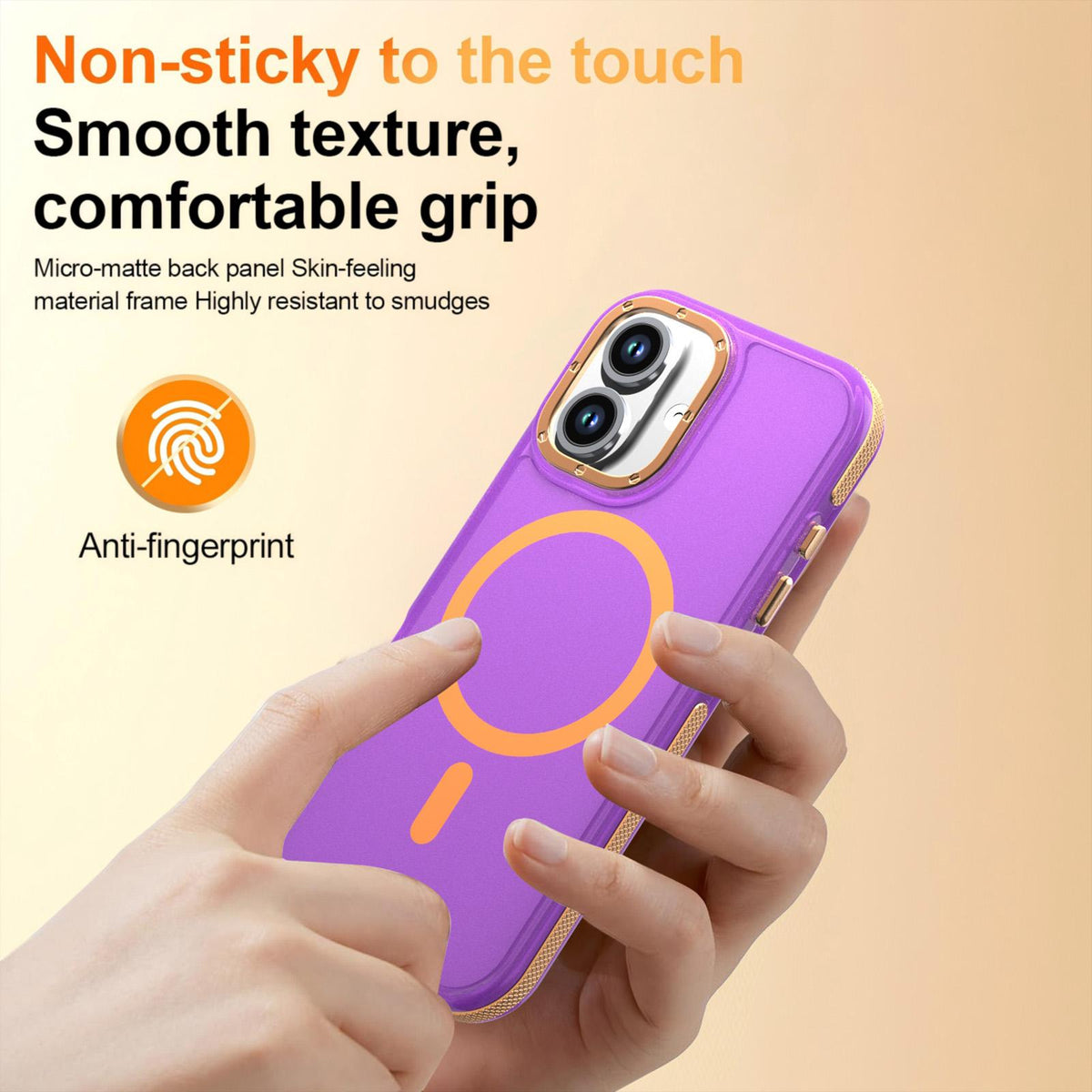 For iPhone 17 Two-tone Contrast Magnetic Phone Case - Purple - EDA009934505E