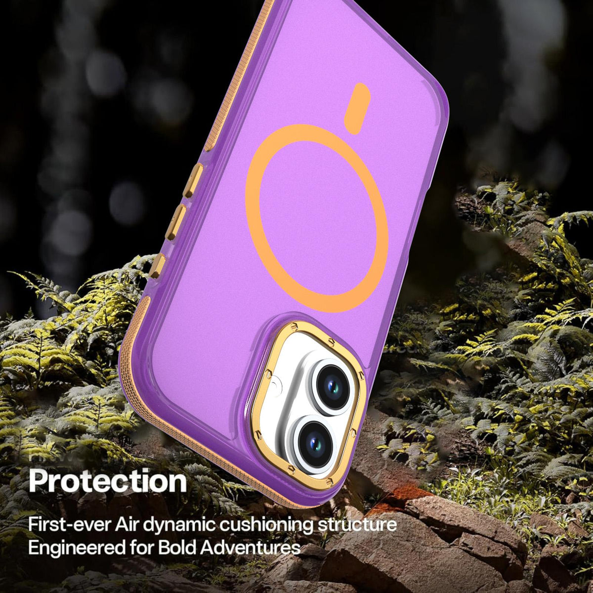For iPhone 17 Two-tone Contrast Magnetic Phone Case - Purple - EDA009934505E