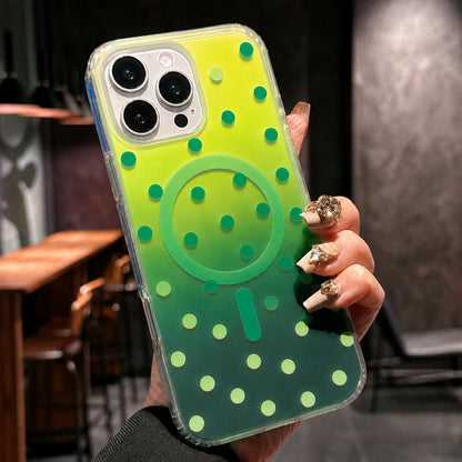 For iPhone 16 Pro Max Gilded Star River Series Magnetic Phone Case - Green - EDA009935404A