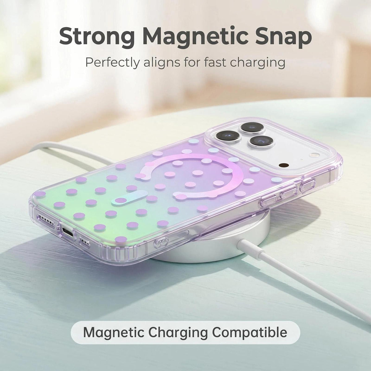 For iPhone 15 Pro Max Gilded Star River Series Magnetic Phone Case - Green - EDA009935407A