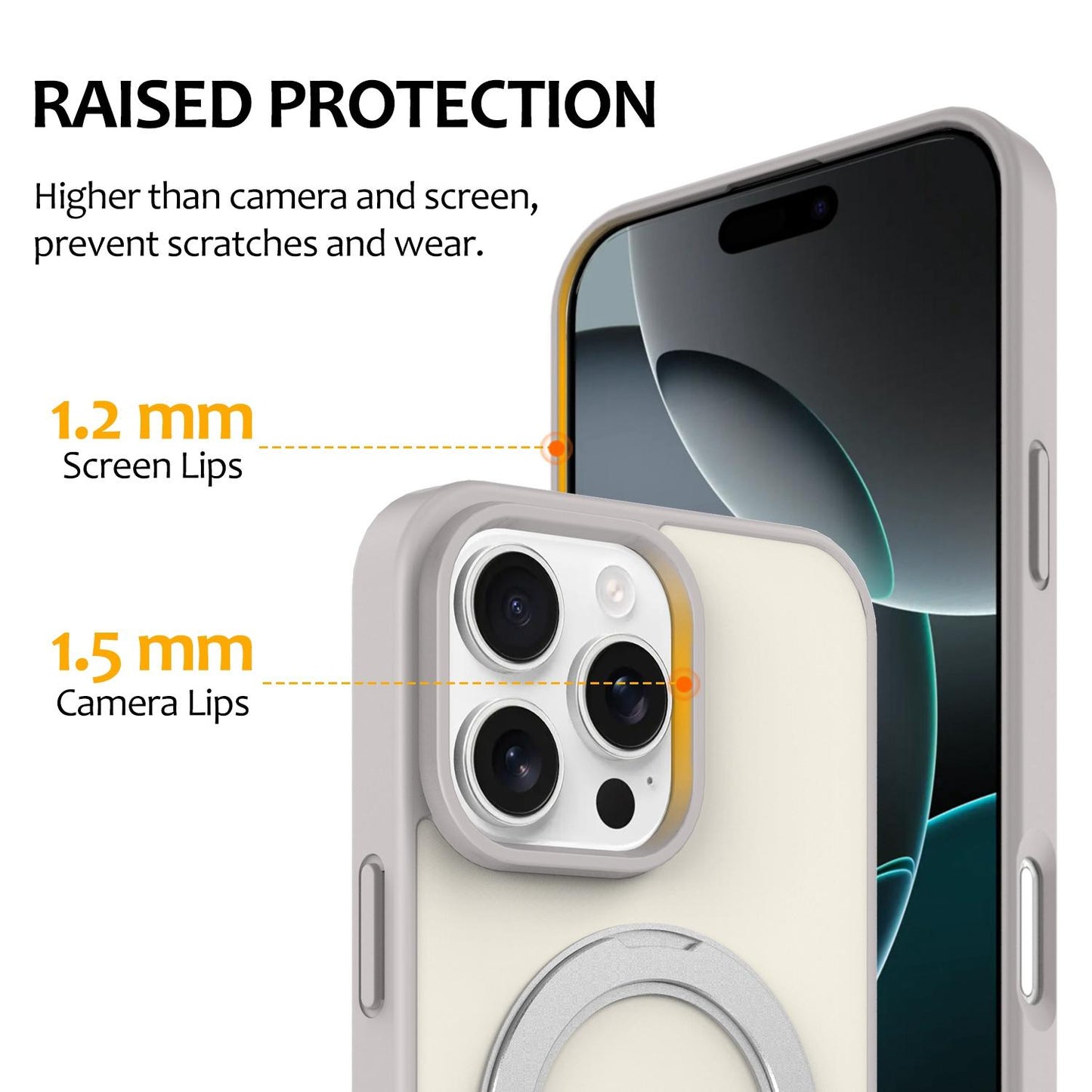 For iPhone 12 / 12 Pro Skin Feel Revolving Kickstand Magnetic Phone Case(Grey)