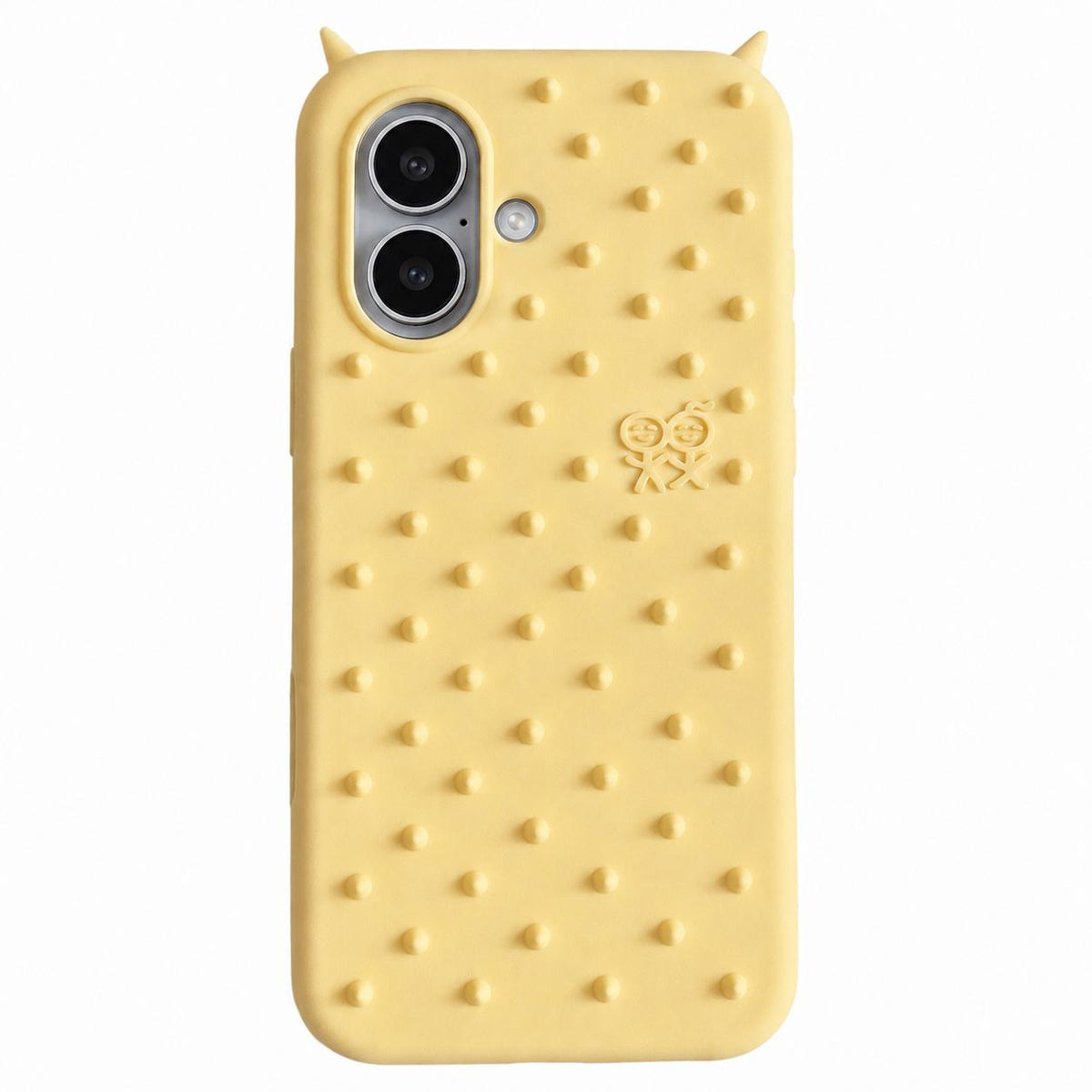 For iPhone 16 Demon Spikes Soft Silicone Phone Case - Yellow - EDA009937507A