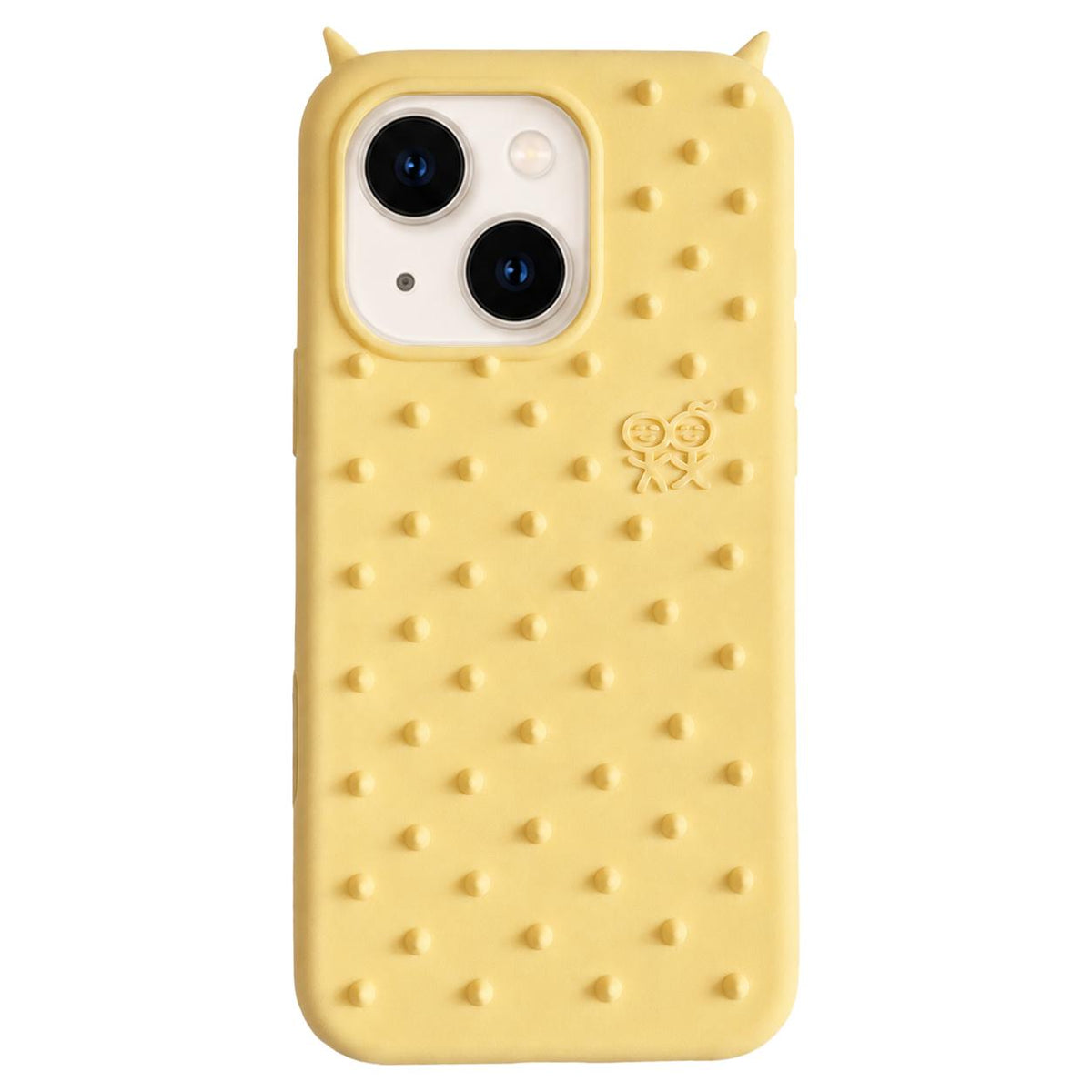 For iPhone 15 Demon Spikes Soft Silicone Phone Case - Yellow - EDA009937511A