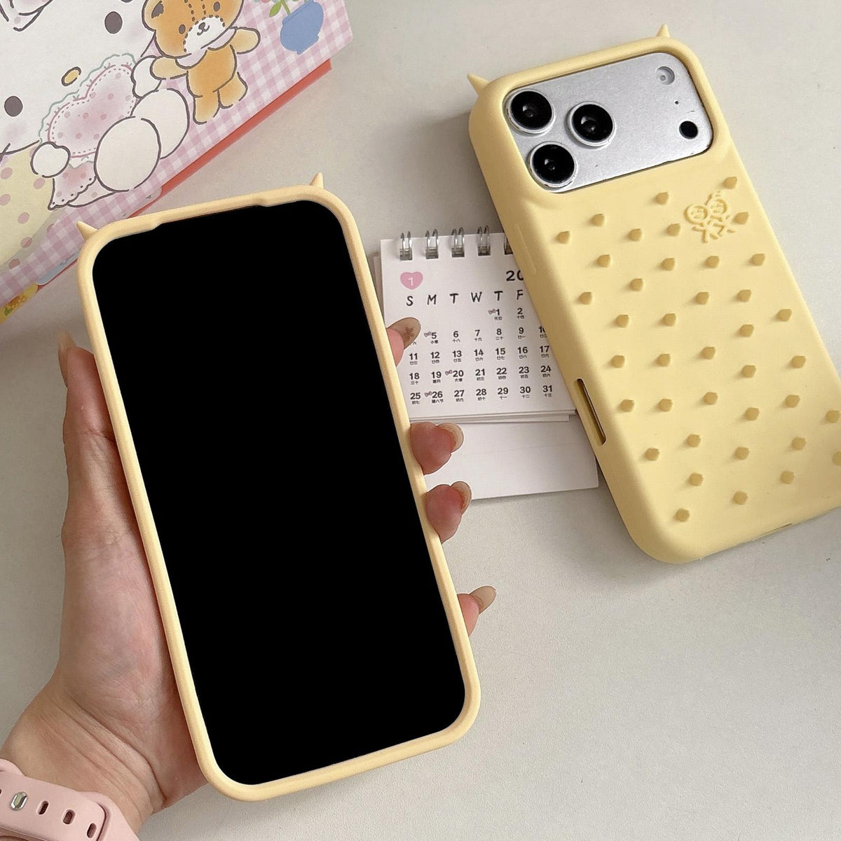 For iPhone 12 Demon Spikes Soft Silicone Phone Case - Yellow - EDA009937519A