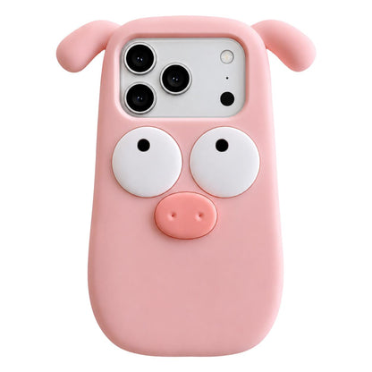 For iPhone 17 Pro Cute Little Pig Silicone Phone Case - Default - EDA009938902