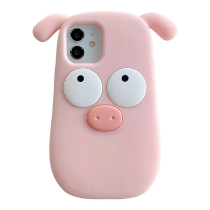 For iPhone 11 Cute Little Pig Silicone Phone Case - Default - EDA009938922
