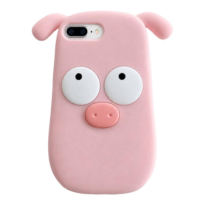 For iPhone 8 Plus / 7 Plus Cute Little Pig Silicone Phone Case - Default - EDA009938927