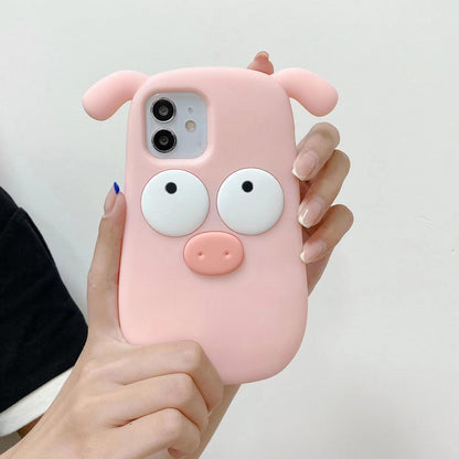 For iPhone 13 Cute Little Pig Silicone Phone Case - Default - EDA009938930