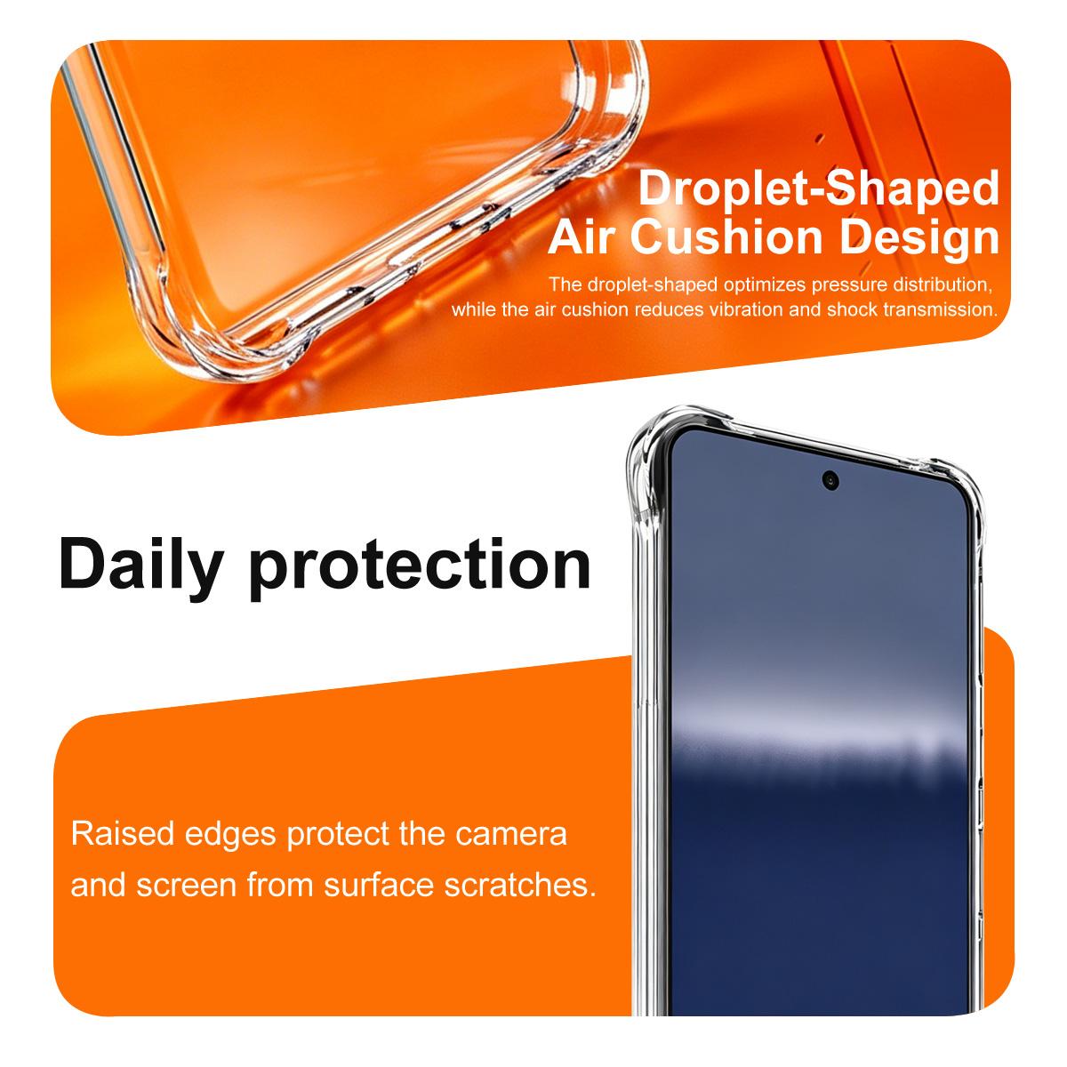 For Sharp Aquos R11 imak Shockproof Airbag TPU Phone Case - Transparent - EDA009939401A