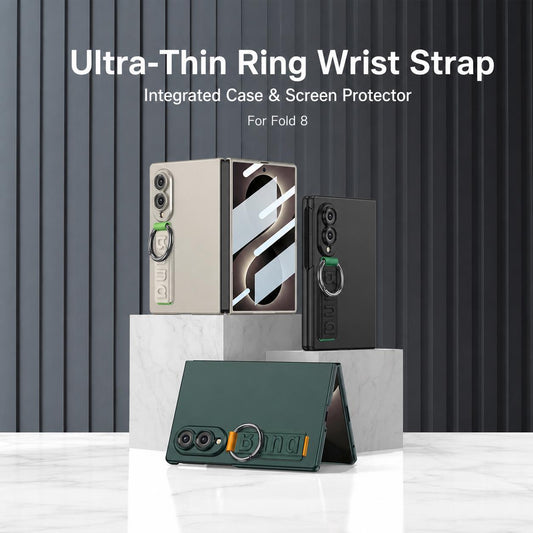 For Galaxy Z Fold8 5G GKK Integrated Ultra-thin Side Wristband Phone Case, Not Included Pen(Carbon Fiber)