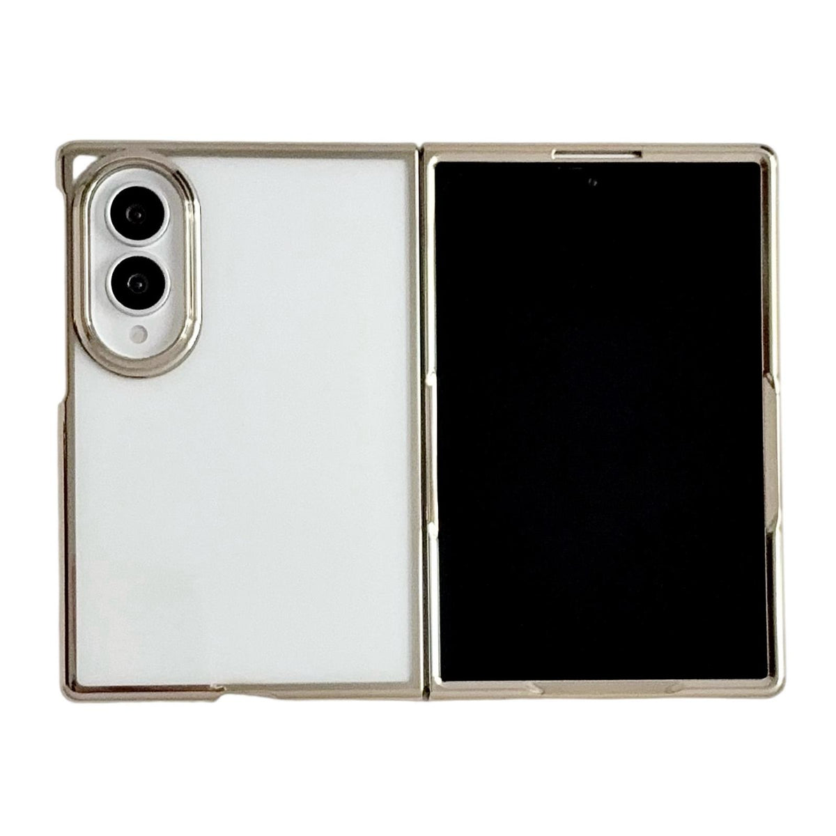 For Galaxy Z Fold8 5G Electroplating Frame PC Transparent Phone Case - Gold - EDA009943601C