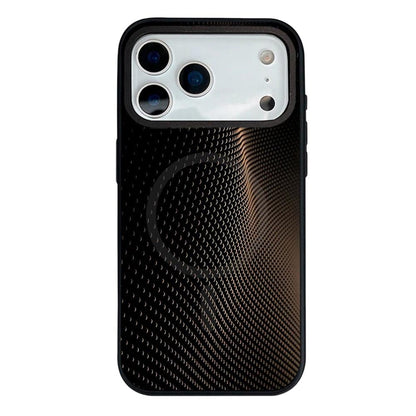 For iPhone 18 Pro Max / 17 Pro Max Camouflage Mosaic Detachable Dual Magnetic PC Hybrid TPU Phone Case - Golden - EDA009944601E
