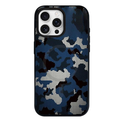 For iPhone 16 Pro Camouflage Mosaic Detachable Dual Magnetic PC Hybrid TPU Phone Case - Camouflage - EDA009944606B