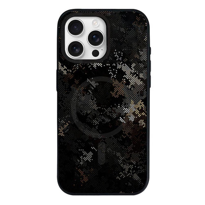 For iPhone 16 Pro Camouflage Mosaic Detachable Dual Magnetic PC Hybrid TPU Phone Case - Mosaic - EDA009944606F