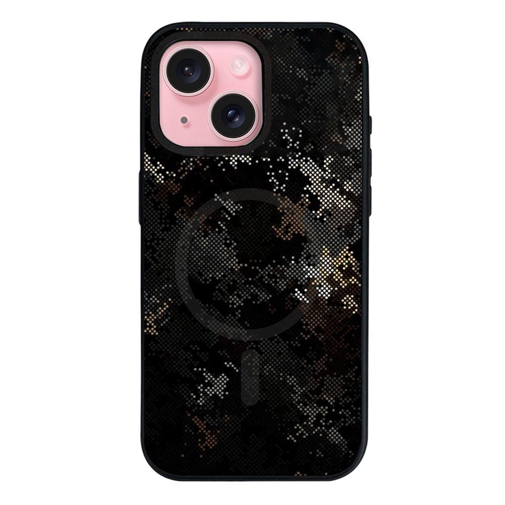 For iPhone 15 Plus Camouflage Mosaic Detachable Dual Magnetic PC Hybrid TPU Phone Case - Mosaic - EDA009944611F