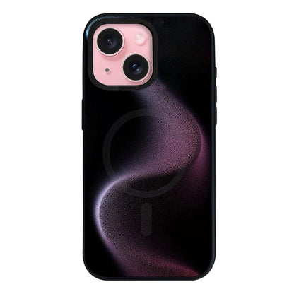 For iPhone 15 Plus Camouflage Mosaic Detachable Dual Magnetic PC Hybrid TPU Phone Case - Purple - EDA009944611G