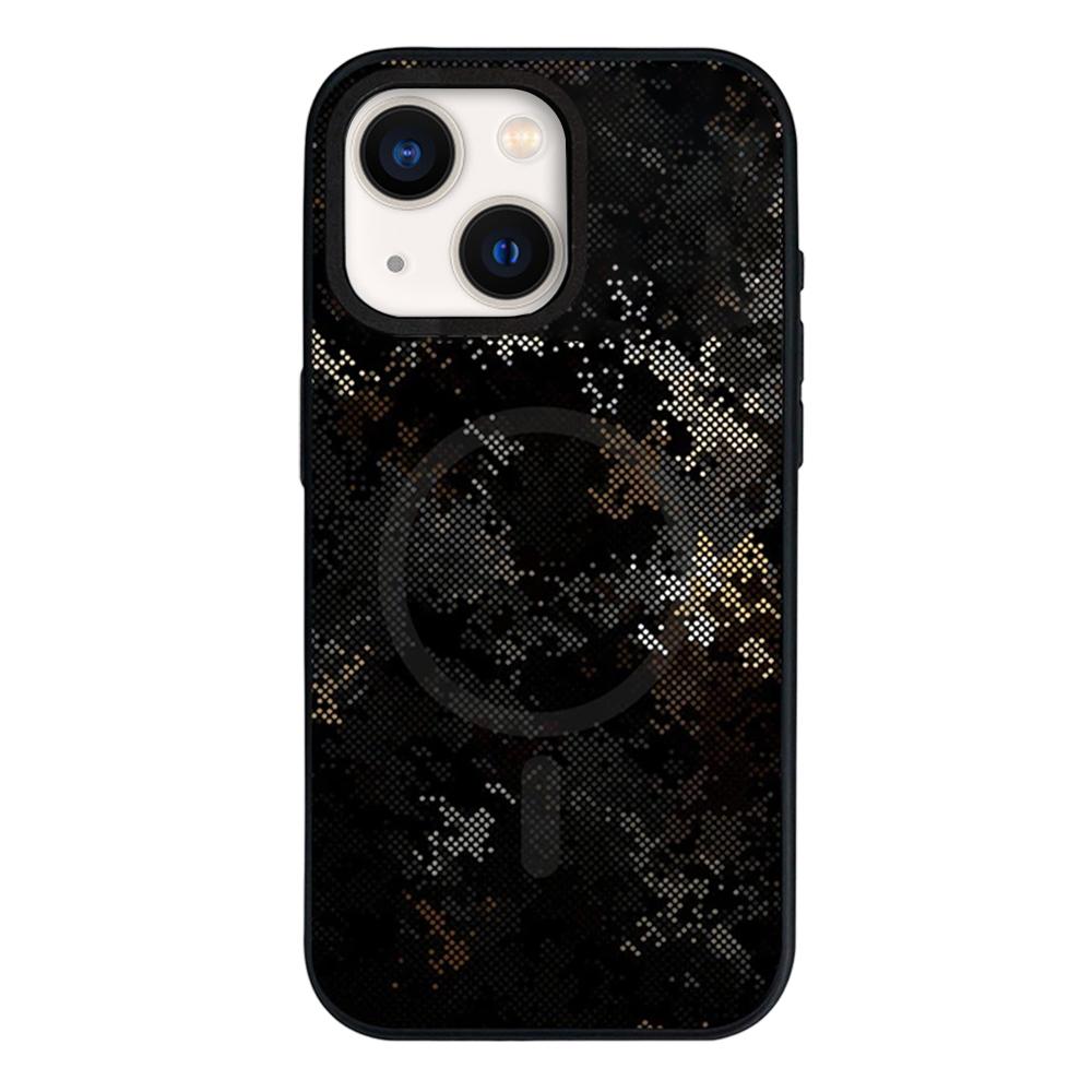 For iPhone 14 Plus Camouflage Mosaic Detachable Dual Magnetic PC Hybrid TPU Phone Case - Mosaic - EDA009944613F