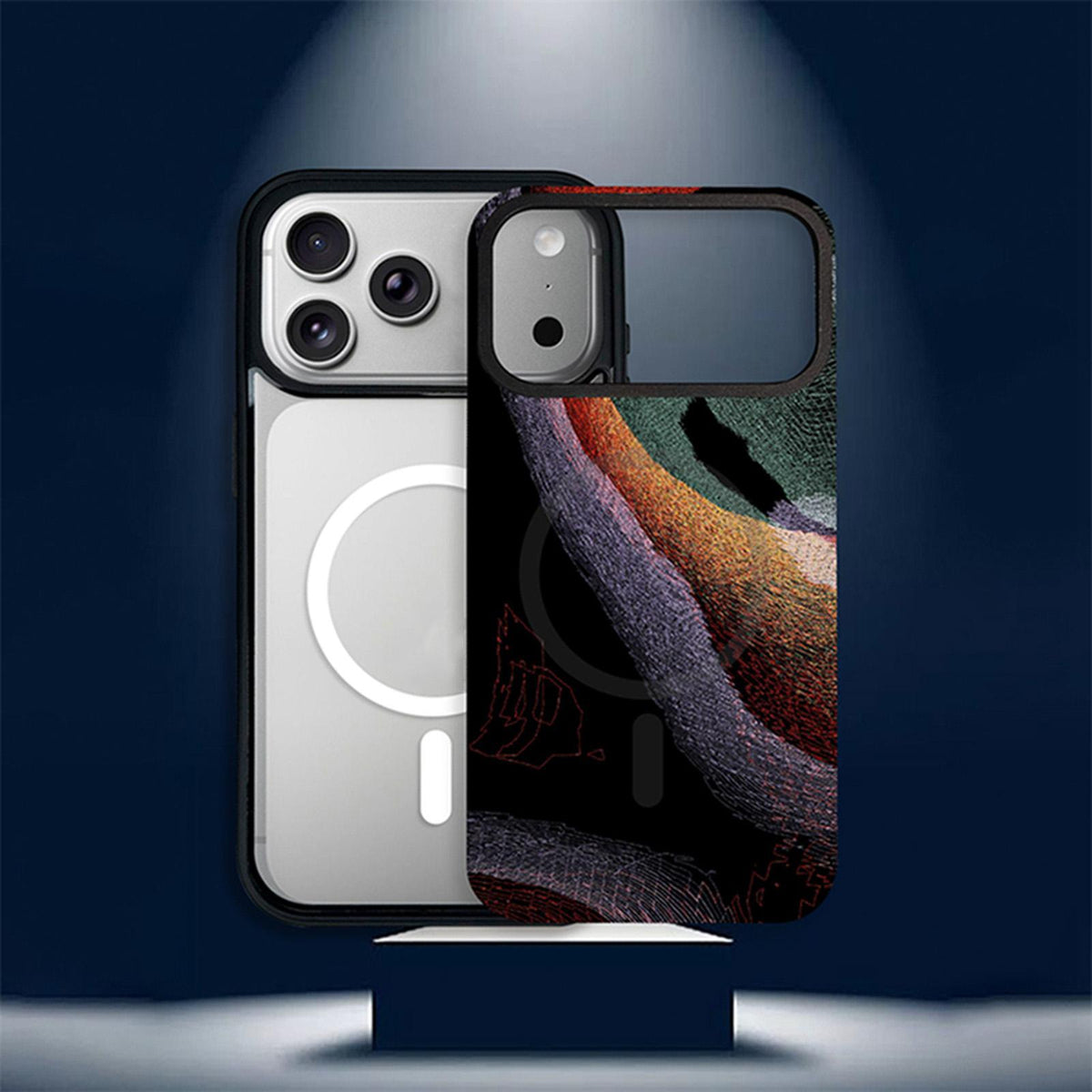 For iPhone 13 Pro Camouflage Mosaic Detachable Dual Magnetic PC Hybrid TPU Phone Case - Colorful - EDA009944618D