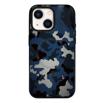 For iPhone 13 Camouflage Mosaic Detachable Dual Magnetic PC Hybrid TPU Phone Case - Camouflage - EDA009944619B